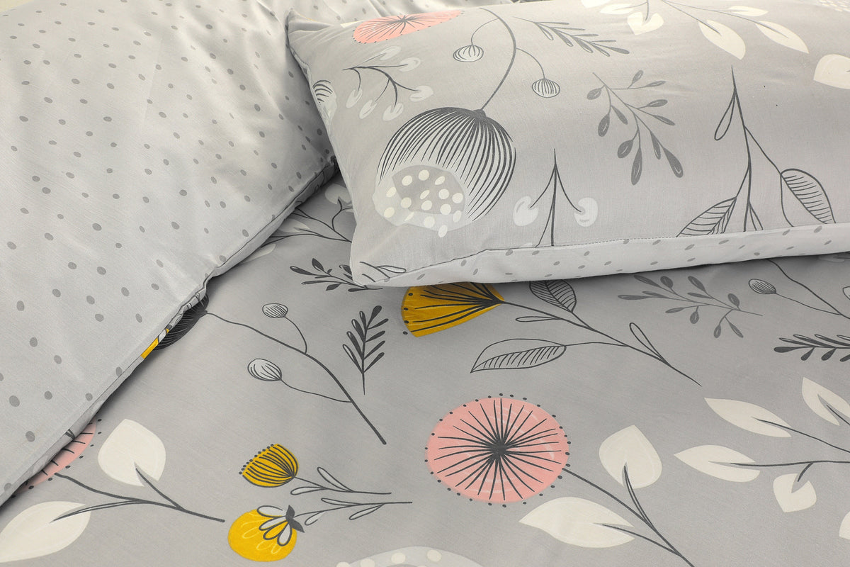 Luxury White Bedding Sets Reversible Grey Duvet Covers Double King Super King Size