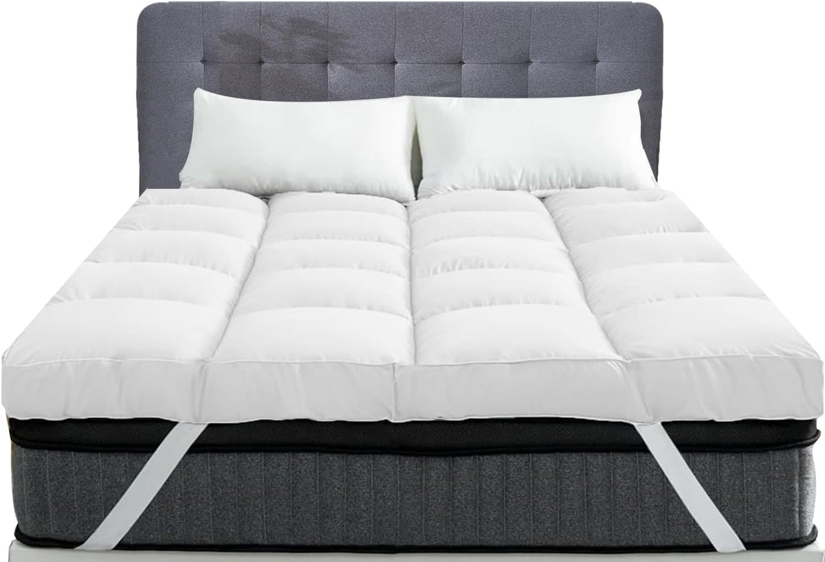 Hotel Quality Mattress Topper Extra Deep Sleep Filling 4 inches /10cm Ultra Thick Bounce Back Soft Topper
