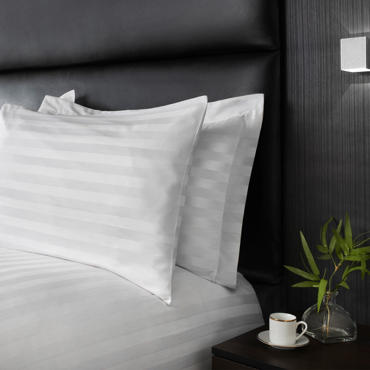 Luxury 600 Thread Count Bedding Satin Stripe Duvet Set 100% Egyptian Cotton Quilt Covers - seventhstitch